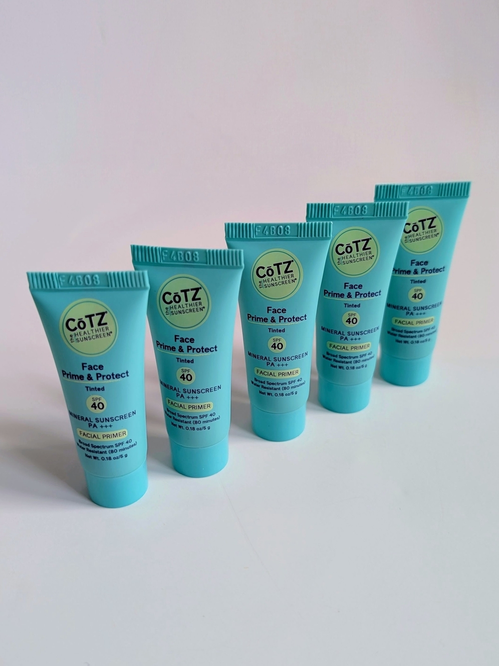 New Sealed CoTZ Face Prime & Protect SPF 40 Tinted Facial Primer - Set of 5!